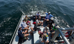 Group Aboard Boat. Photo Credit: Owen Johnson