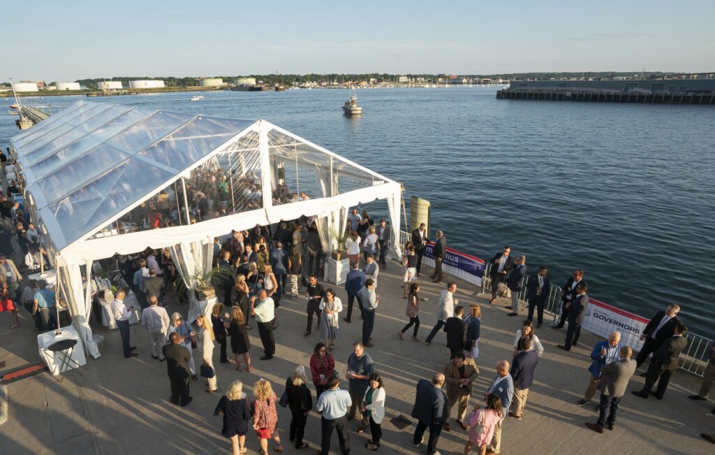 Tented event on waterfront, Photo Credit: Ian Wagreich Photography