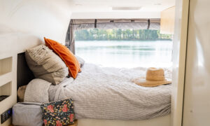 Bed in morning, Photo credit to Capshore Photography