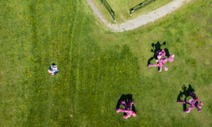 Art in field, Photo credit to Capshore Photography