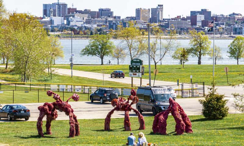 Sculpture in Edward Payson Park, Photo credit to Capshore Photography