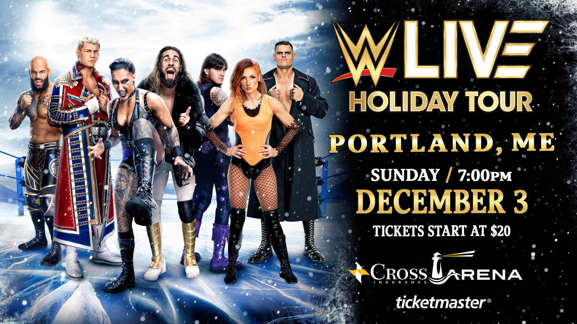 wwe holiday tour 2023 roster