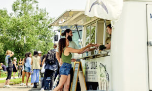 Ordering from food truck, Photo credit: Lone Spruce Creative, courtesy of Maine Office of Tourism