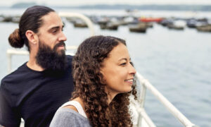 Couple on a boat, Photo credit: Lone Spruce Creative, courtesy of Maine Office of Tourism