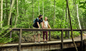 Hiking on Bridge, Photo credit: Lone Spruce Creative, courtesy of Maine Office of Tourism