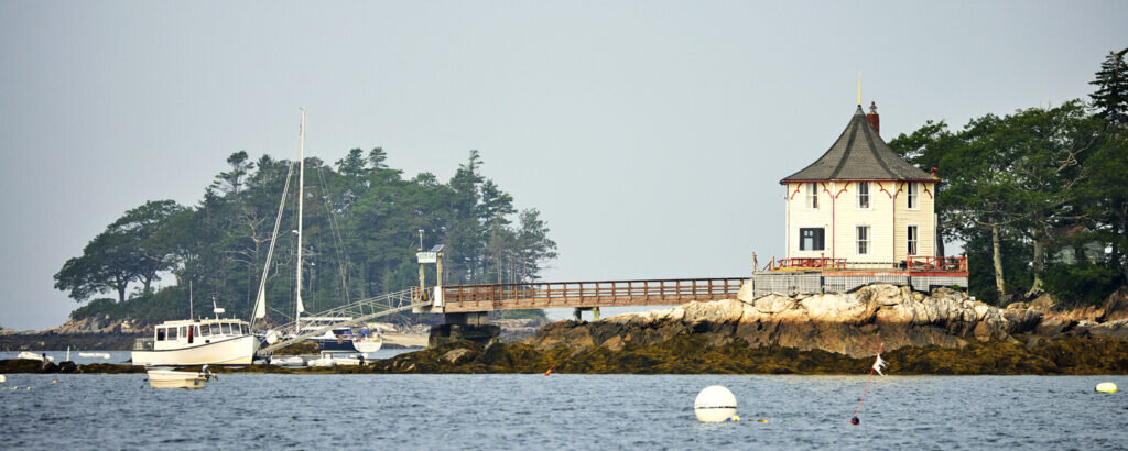 House on pier, Photo credit: Lone Spruce Creative, courtesy of Maine Office of Tourism