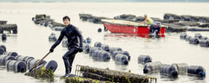 Man on sea traps, Photo credit: Lone Spruce Creative, courtesy of Maine Office of Tourism