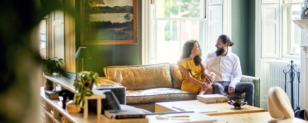 Couple Sitting, Photo credit: Lone Spruce Creative, courtesy of Maine Office of Tourism