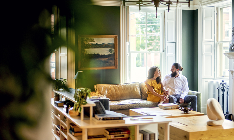 Couple Sitting, Photo credit: Lone Spruce Creative, courtesy of Maine Office of Tourism