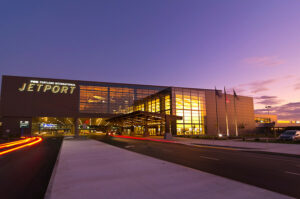 Portland International Jetport at Sunset, Photo Credit: CFW Photography