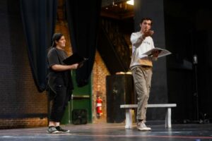 Rehearsal - Talon & Sydney. Photo courtesy of University of Southern Maine