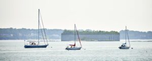 Boats by Fort Gorges Photo credit: Lone Spruce Creative, courtesy of Maine Office of Tourism