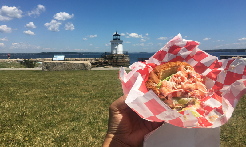 Lobster Roll at Lighthouse, Photo Credit: Maine Day Ventures