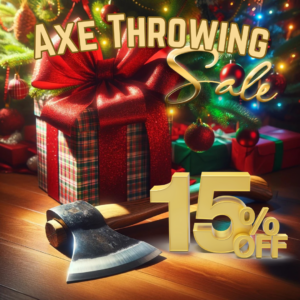 Axe Throwing Discount. Photo courtesy of The Axe Pit
