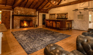 Boothbay Playhouse fireplace lounge, Photo Credit:: PGM Photography