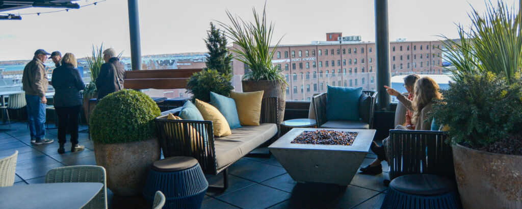 Luna rooftop lounge, Photo Credit: Lauren Peters at Visit Portland