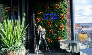 Luna telescope and city view, Photo Credit: Lauren Peters at Visit Portland