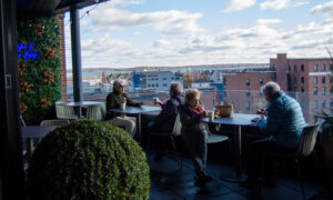 People enjoying city views, Photo Credit: Lauren Peters at Visit Portland