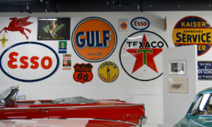 Vintage car signs, Photo Credit: Lauren Peters at Visit Portland