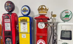 Vintage gas pumps, Photo Credit: Lauren Peters at Visit Portland