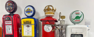 Vintage gas pumps, Photo Credit: Lauren Peters at Visit Portland