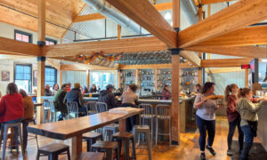 Dinning at Nonesuch Brewery, Photo Credit: Lauren Peters at Visit Portland