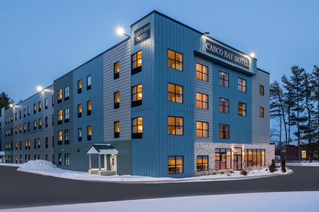 Casco Bay Hotel Exterior. Photo Credit: Peter G. Morneau Photography Casco Bay Hotel Exterior. Photo Credit: Peter G. Morneau Photography