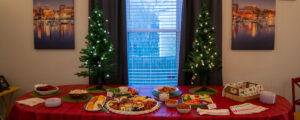 2023 Holiday Party food spread, Photo Credit: Lauren Peters at Visit Portland