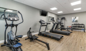 Casco Bay Hotel Fitness Center. Photo Credit: Northeastern Hospitality Management LLC