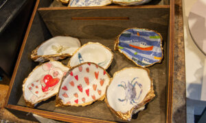 Made in Maine oyster shells; Photo Credit: Lauren Peters at Visit Portland