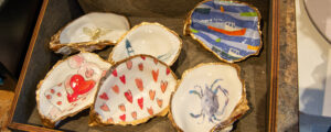 Made in Maine oyster shells; Photo Credit: Lauren Peters at Visit Portland