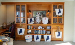 Visit Portland custom Sea Bags, Photo Credit: Lauren Peters at Visit Portland