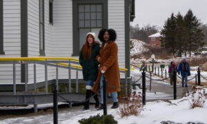 Women walking together; Photo Credit: Lauren Peters at Visit Portland