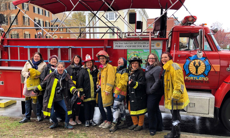 Tour Group. Photo Provided by Portland 
Fire Engine Co Tours