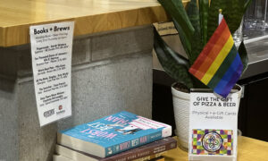 Books and plant display; Photo Credit: Kirstie Archambault at Visit Portland