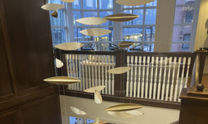 Stairwell art in Portland Harbor Hotel; Photo Credit: Kirstie Archambault at Visit Portland