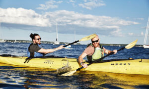 Tandem Kayaking. Photo Provided by Portland Paddle