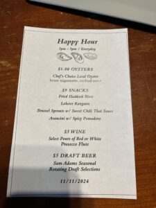 Boones happy hour; Photo courtesy of Boone's Oyster House