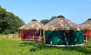Yurts. Photo Provided by The Ecology School at River Bend Farm