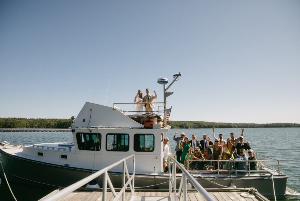 Wedding Celebration on Boomerang Yacht Charters. Photo Credit: Emily Delamater