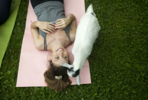 Truly Goat Yoga; Photo courtesy of Ashley Flowers Yoga
