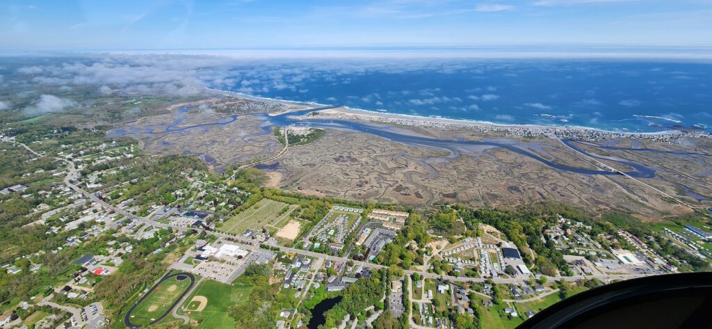 Maine coast and marsh. Photo Credit: Pine Tree Helicopters Maine coast and marsh. Photo Credit: Pine Tree Helicopters