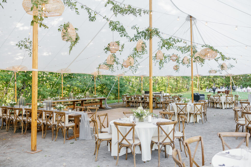 Event tent set up. Photo credit: Mary B. Photography.