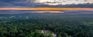 Aerial of Acadia, Maine and ocean; Photo Credit: Peter G. Morneau Photography