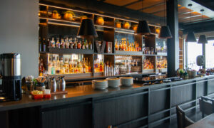 Breakfast buffet with spread on rooftop bar; Photo Credit: Lauren Peters at Visit Portland