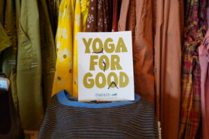 Yoga for Good sign; Photo Courtesy of Ashley Flowers yoga