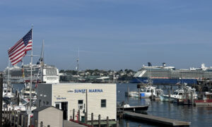 Cruise Ships in Portland Harbor; Photo Credit: Lauren Peters at Visit Portland