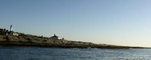 Rocky coastline along ocean; Photo Credit: The Lobster Shack at Two Lights