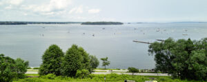 Eastern Promenade and Casco Bay with boats; Photo courtesy of Maine Office of Tourism