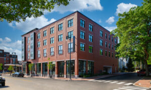 Exterior of Longfellow Hotel on a sunny day; Photo Credit: Peter G. Morneau Photography